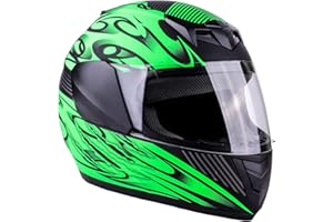 TYPHOON HELMETS Typhoon DOT Youth Kids Full Face Motorcycle Helmet with Shield ATV UTV Go Kart Street