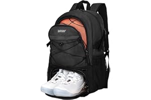 DAFISKY Basketball Backpack with Ball Compartment – Large Basketball Bag with Shoes compartment Sports Equipment Bag for Soccer Ball,Volleyball,Gym,Outdoor,Travel