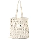 KPX Crochet Tote Bag, Beach Mesh Knitted Bag Large