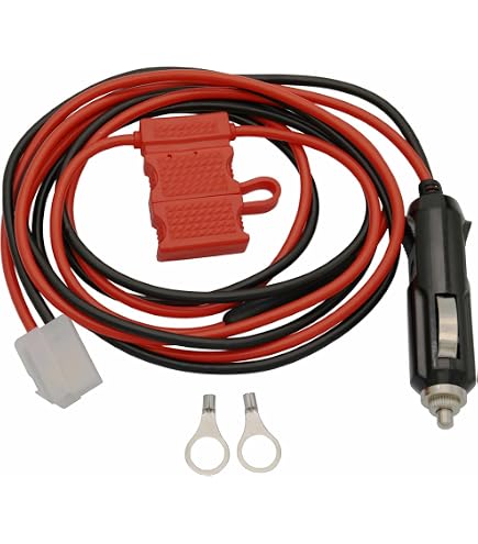 cigarette to 6 pin yaesu 1m/3.3ft Car Radio Power Cord Cable Short Waves Line Fit for Yaesu FT-857D FT-897D for ICOM IC-725A IC-706 IC-78 IC-7400 the input current is approximately 2.1 A 6 pin cigarette lighter DC