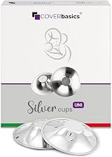 COVERbasics Silver Nursing Cups Nipple Shields Large