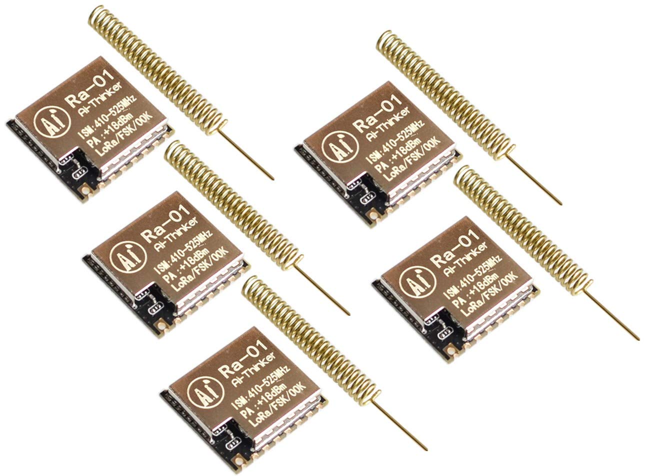 5pcs Ra-01 LoRa SX1278 433MHz Ra01 Wireless Spread Spectrum Transmission Module