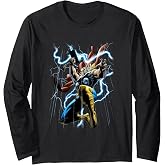 Marvel Comics Retro Classic Thunder &amp; Lightning Mighty Thor Long Sleeve T-Shirt
