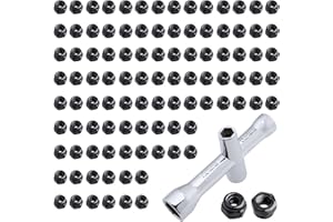 Hobbypark 100pcs Wheel M2.5 Lock Nuts with Wheel Wrench for 1/18 TRX4M Replacement Parts