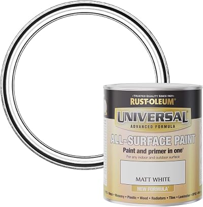 Rust-Oleum Universal Paint & Primer Matt White 750ml