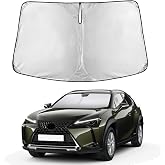 EcoNour Windshield Sunshade Compatible for Lexus UX 2019-2024 2025 2026 | Sun Visor for Front Windshield &amp; Window Sun Shade Cover, UV Heat Blocker &amp; Protector, Car Accessories