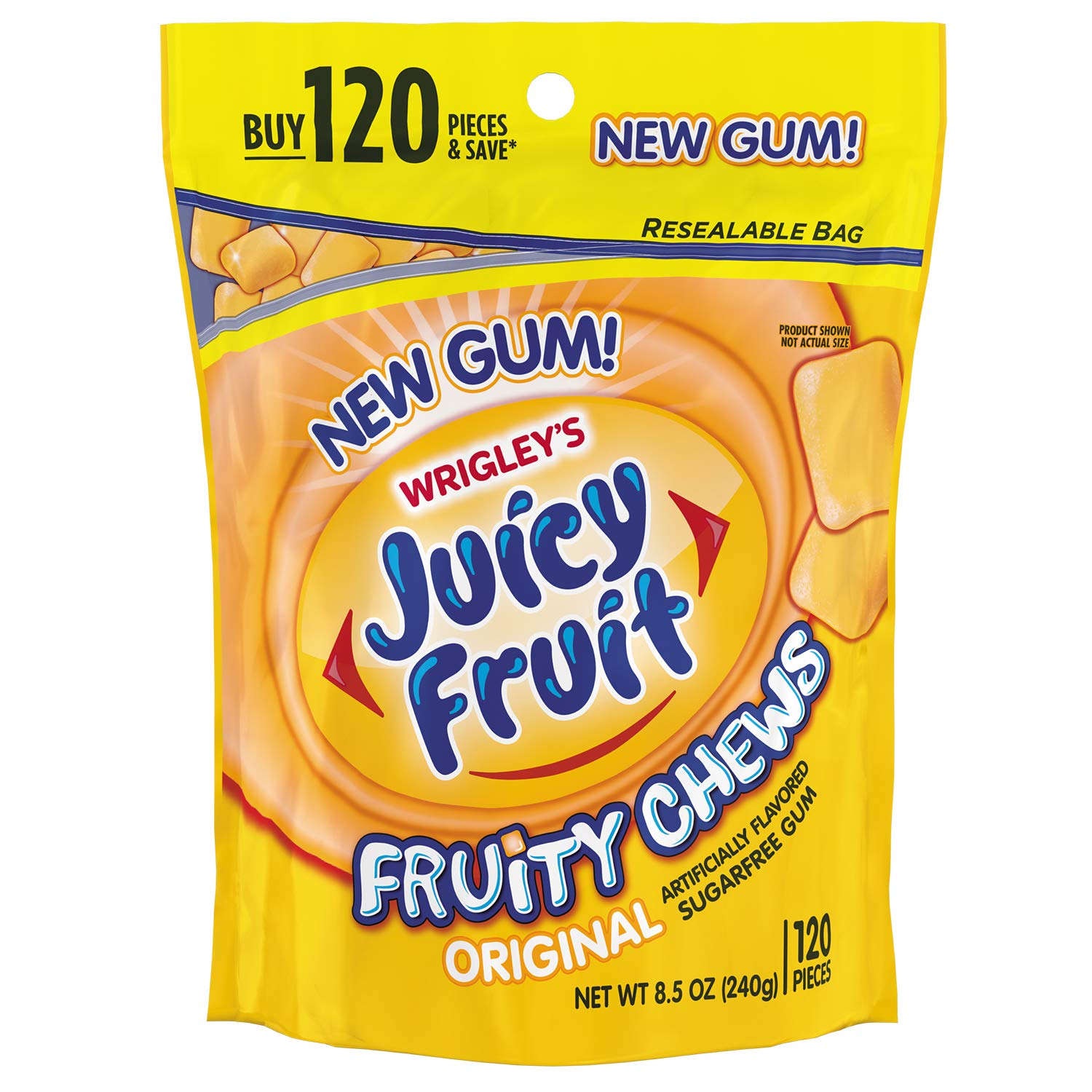 Juicy Fruit, Fruity Sugarfree Chewing Gum, 120 ct Buy Online in United