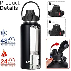 32oz Insulated Stainless Steel Water Bottle with