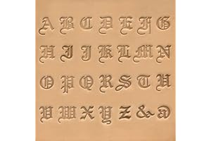 ZELIKOVITZ 8142-00 Old English Alphabet & Symbol Leathercraft Stamp 29 Pcs Set, 19mm (3/4")