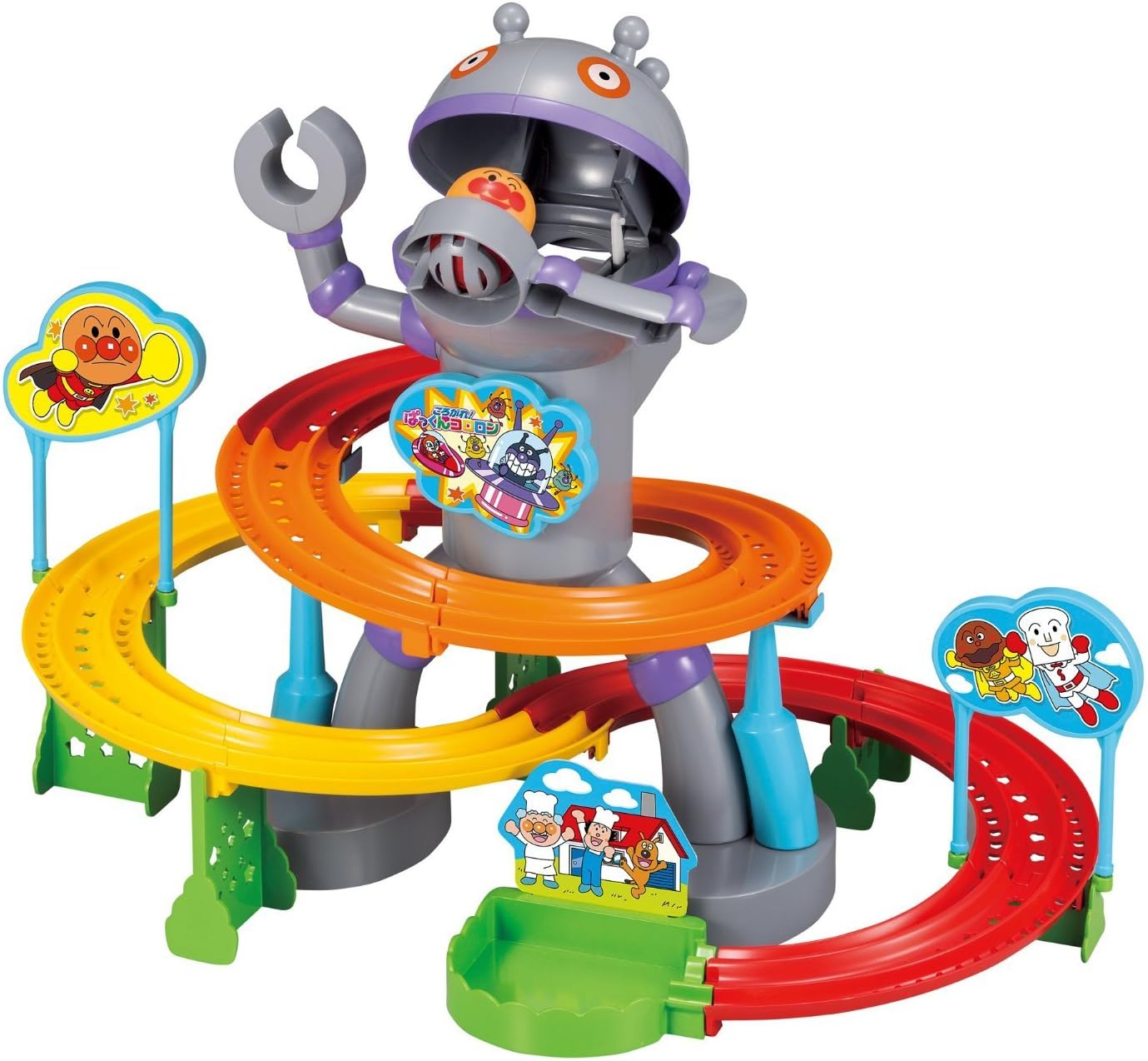 Amazon アンパンマン それいけ コロロンパーク ころがれ ぱっくんコロロン スロープトイ おもちゃ
