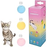 Interactive Cat Kicker Toys of 3 Lifelike Animal Chirping Sounds-Bird Frog and Cricket Chirping Sounds Ball Electronic Squeak