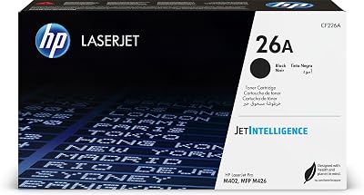 HP CF226A 26A Original LaserJet Toner Cartridge Black 1 Pack 3100 Pages