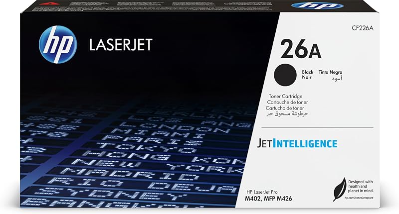 HP CF226A 26A Original LaserJet Toner Cartridge Black 1 Pack 3100 Pages