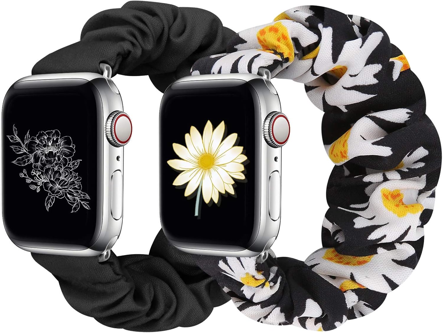 Huishang 2 PCS Scrunchie Apple Watch Band for Women, 38mm