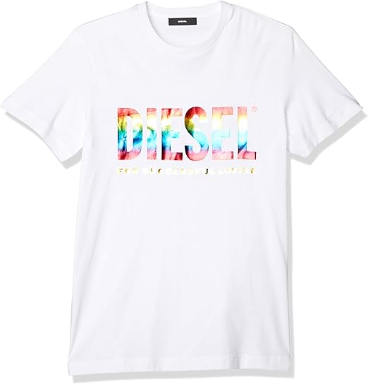 Amazon ディーゼル Diesel メンズ Tシャツ Rainbow Pride 半そで Tシャツ 00slt10gayl S ホワイト 100 Tシャツ カットソー 通販