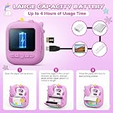 CAMCLID Kids Camera Instant Print Purple with 32GB Card 1080P Video view 7