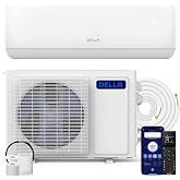 DELLA Motto Series 18000 BTU 19 SEER2 230V Mini Split AC, Cools Up to 1000 Sq.Ft, Works with Alexa and Wifi, Ductless Inverter System Air Conditioner, Pre-Charged Heat Pump and 16.4ft Kits