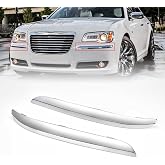Front LH+RH Bumper Molding Trim Chrome Fits Chrysler 300 11-14 | Bumper Cover Molding，CH1046103，CH1047103，68127941AB，68127940AB