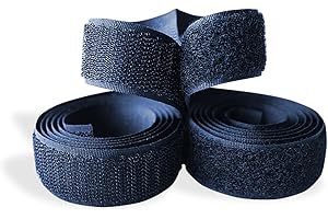 SHERIFFDRINK Navy Hook and Loop Tape 1 inch Sew On Non-Adhesive Hook and Loop Blue Tape 1 Yard Length Fastener Nylon Fabric Ideal for Uniform Clothes Bags Shoes Jacket DIY Crafts School Project
