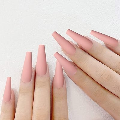 Buy Allstarry 400pcs Matte Press On Nails Extra Long Ballerina Coffin Fake Nails Acrylic Artificial Nails Red Pink Full Cover Colorful Nails With Box Nail Accessories For Women And Girls Online In