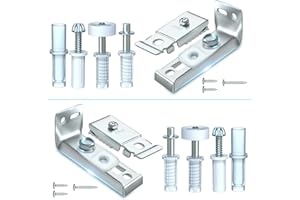 WARMTREE Bifold Door Hardware Repair Kit - Ideal Replacement Parts for Bi - fold & Sliding Closet Doors, Includes Top & Bottom Brackets, Pivots & Guides Wheel for Folding Pocket & Accordion Doors (1 Pack)