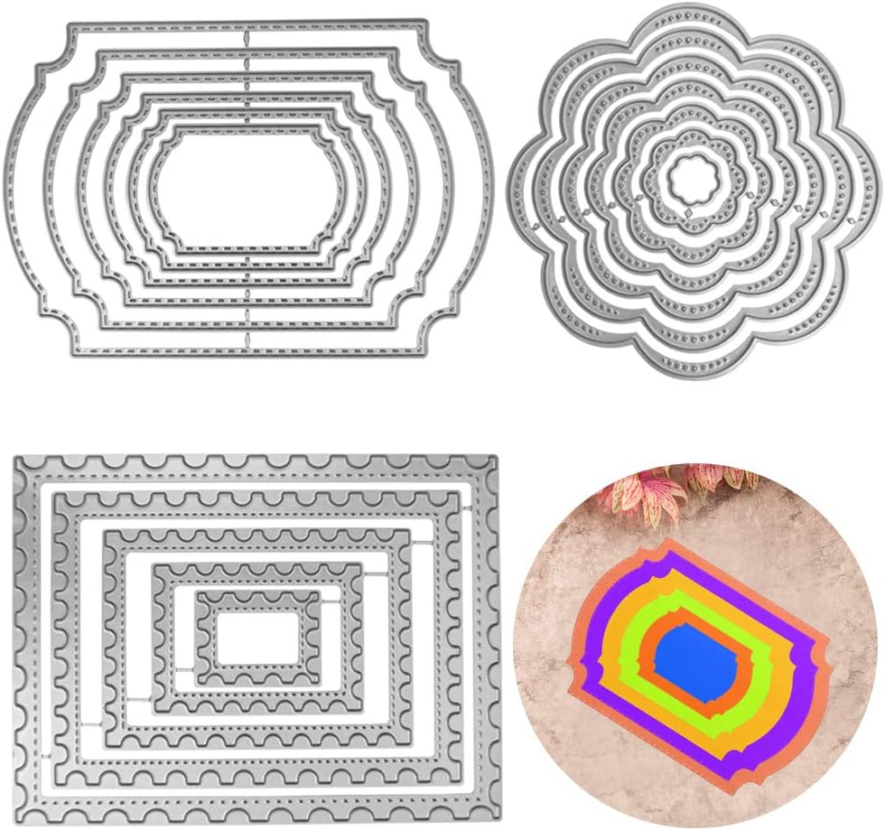 3 PCS Cutting Dies Metal Embossing Stencil Tools, FineGood