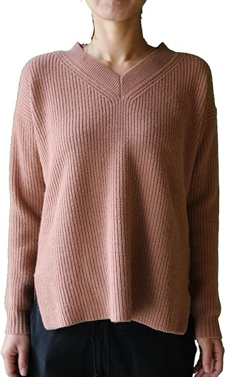 Amazon ロベルトコリーナ Roberto Collina 16 17a W レディースvネックニット P Nocciola Xs アンサンブル 通販
