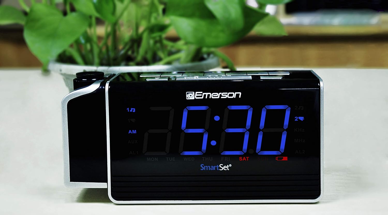 Home Decor Emerson Smartset Alarm Clock Radio With Am Fm Radio Dimmer Cks1900 Sleep Timer And 9 Led Display Home Stevesdogtraining Co Uk