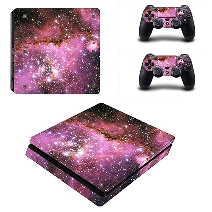 Stillshine PS4 Slim Konsole Design Foils Vinyl Skin Sticker Decal Sticker and 2 Playstation 4 Slim Dualshock Controller Skins