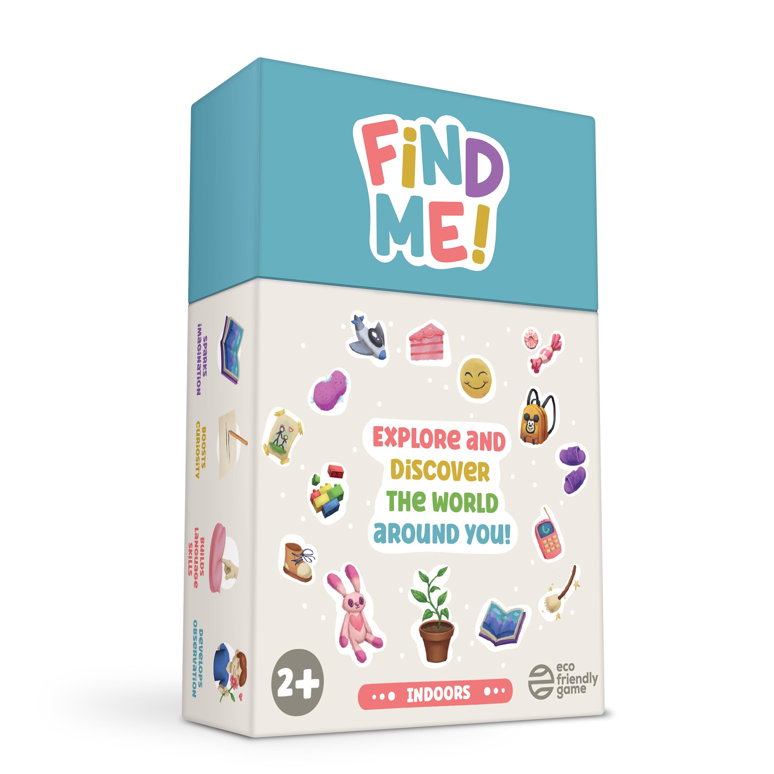 Oh Happy Games - Find Me! Indoors – Scavenger Hunt Card Game for Kids | 56 Cards | Ages 2+ | Screen-Free Educational Fun