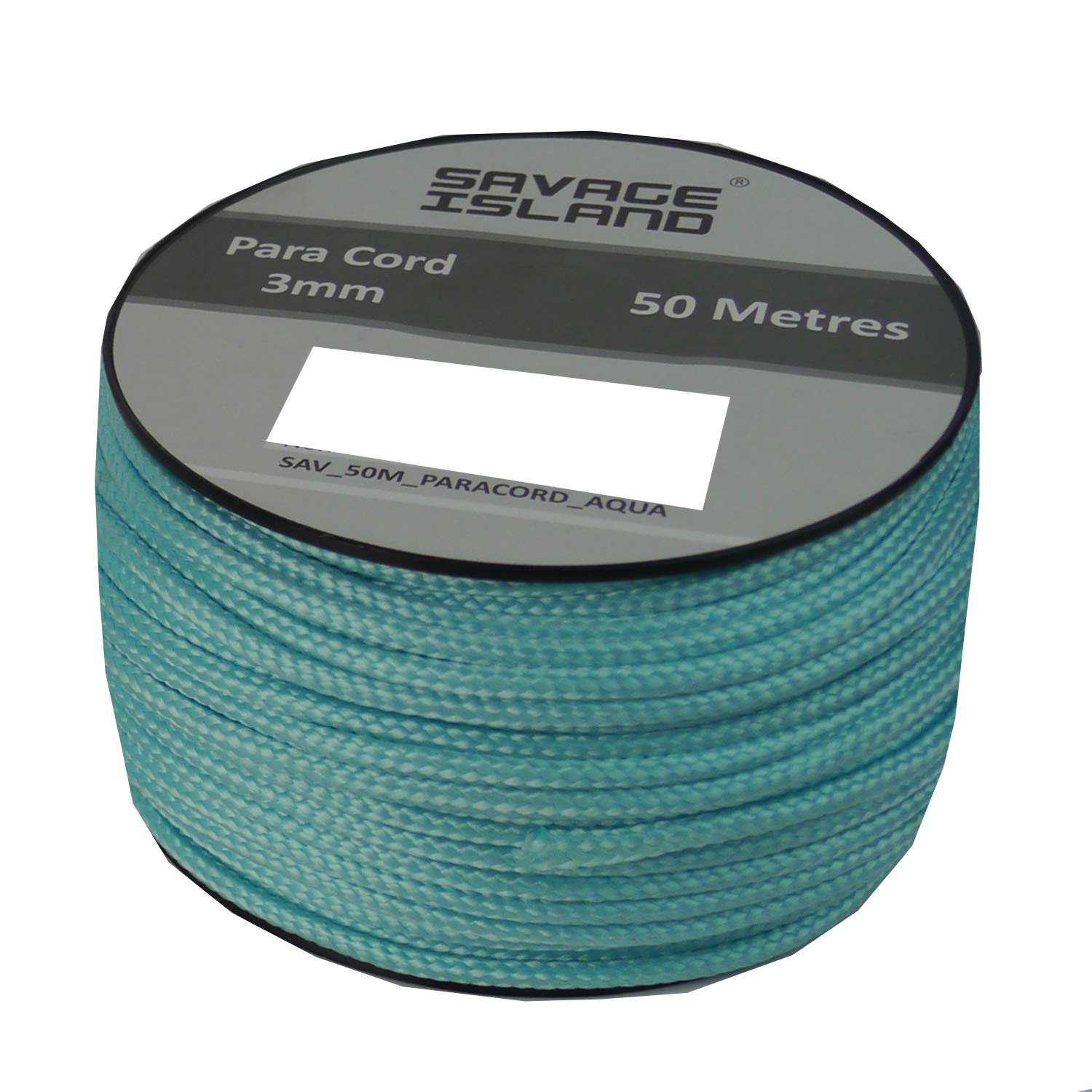 Savage Island 50m Reel Paracord Army Camping for Tent Basha Bivi Shelter Buidling Hammock Gardening Bushcraft (Aqua)