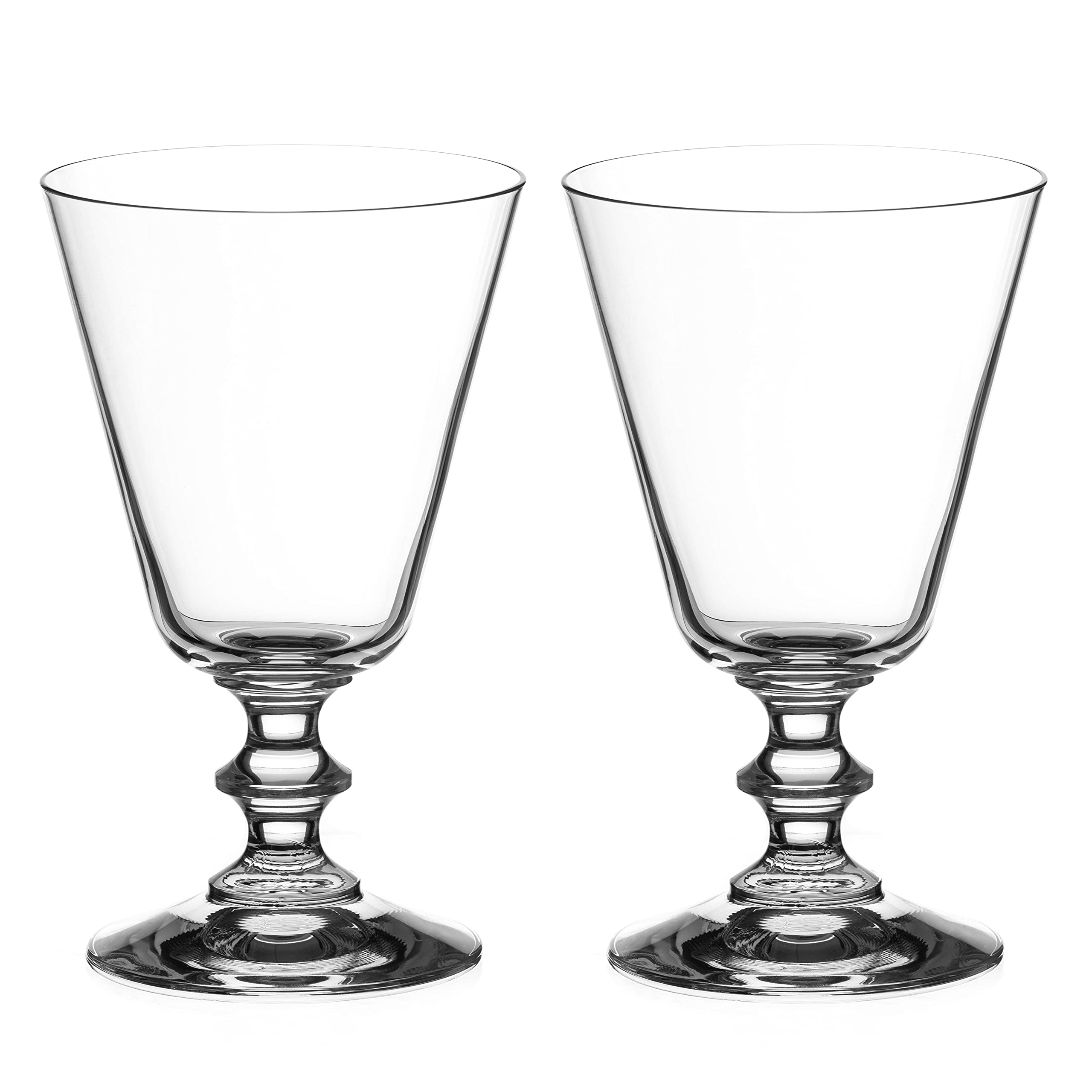 DIAMANTE Crystal Red Wine Glasses Pair 'Elizabeth' | Vintage Style | Lead Free Crystal | Set of 2