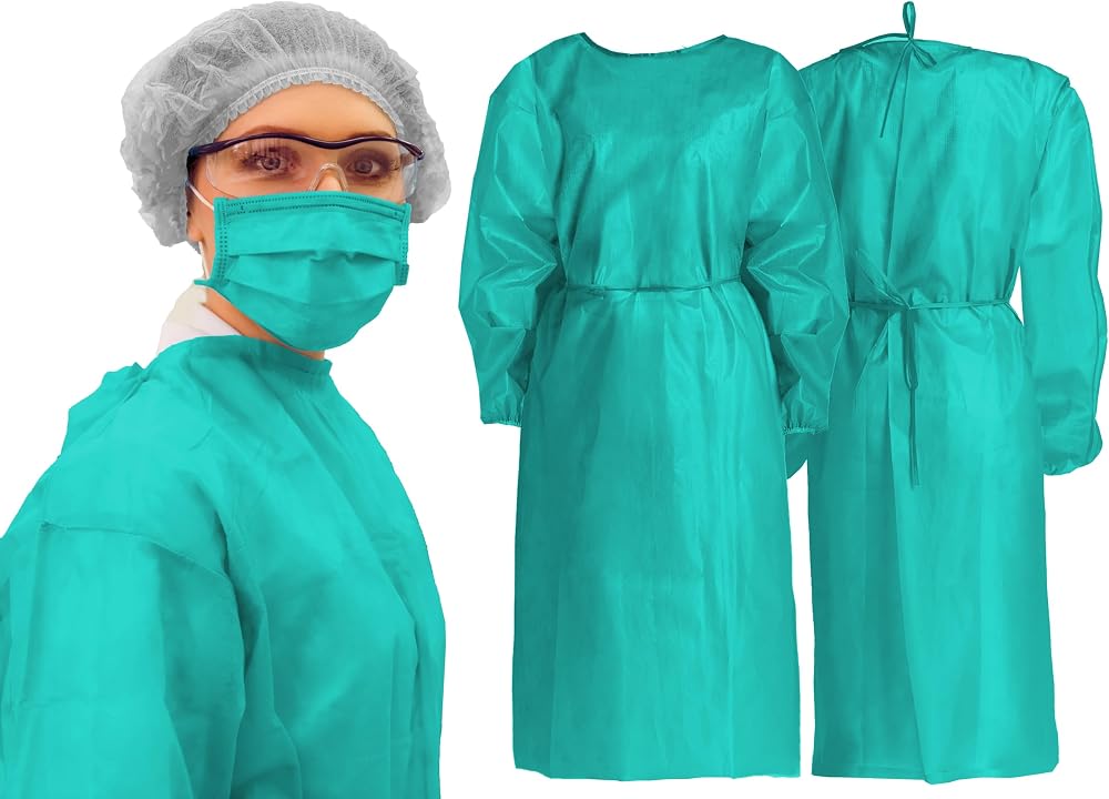 Tiga-Med 10-3050 Disposable Gown Green 120x140cm Pack of 10