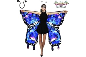 VARYOWOP Double-Sided Printing Butterfly Costume for Women, Adult Butterfly Wings for Woman, Halloween Costume Fairy Wing Cape