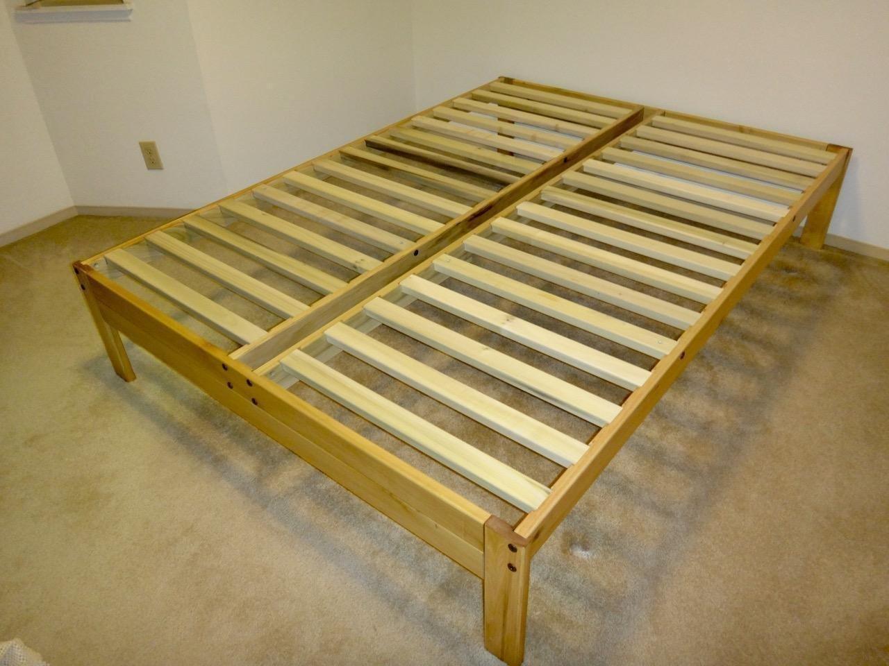 28/mo Finance KD Frames Nomad Platform Natural Poplar Bed King