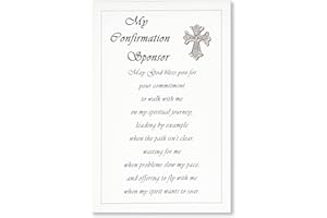 Duduboy Catholic Confirmation Gifts | Diamond Religious Confirmation Cross Pin with Card, Scratch Off Will You be My Confirmation Sponsor Card | Christian Faith Gift Confirmation Gifts for Girls/Boys