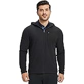 M MAELREG Fleece Hoodies Jacket Men Full Zip with 3 Zip Pockets Lightweight Soft Warm Hoodie for Golf Athletic Travel