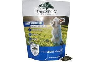 Sherwood Pet Health Adult Rabbit Food Timothy Hay Free-Choice 4.5lbs Hay-Based, Grain and Soy-Free for Better Digestion