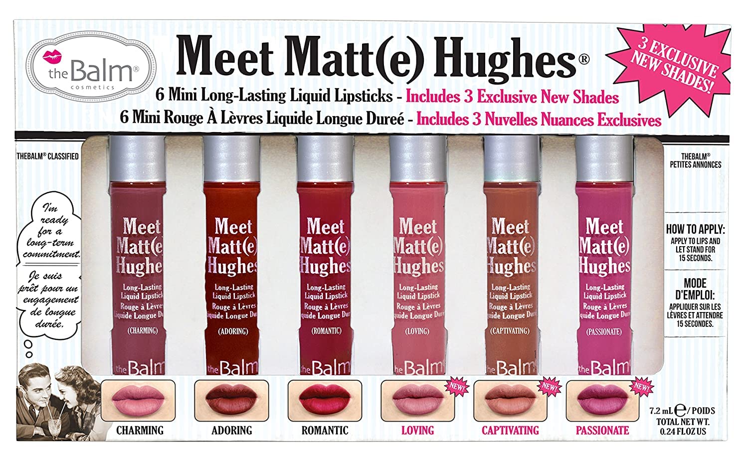 Photo 1 of theBalm Meet Matt(e) Hughes 6 Mini Long-Lasting Liquid Lipsticks, 0.04 Fl Oz (Pack of 6) - Volume 3