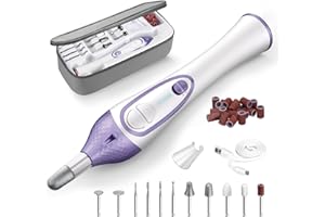 ISTON 36-Piece Professional Manicure Pedicure Kit,Electric Nail File Set with 11pcs Nail Drill Bits,Cordless Electric Nail Drill Machine,Nail Grinder for Thick Toenail, Pedicure Tools for Feet Hand
