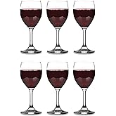 Vikko 8.5 Ounce Small Wine Glasses Set of 6, Fancy Red and White Wine Glass, Durable Stem, Copas De Vino Dishwasher Safe