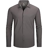 Alex Vando Mens Dress Shirts Regular Fit Long Sleeve Stretch Business Dress Shirts for Men