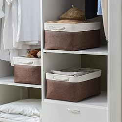 Sacyic Large Storage Baskets for Shelves, Fabric