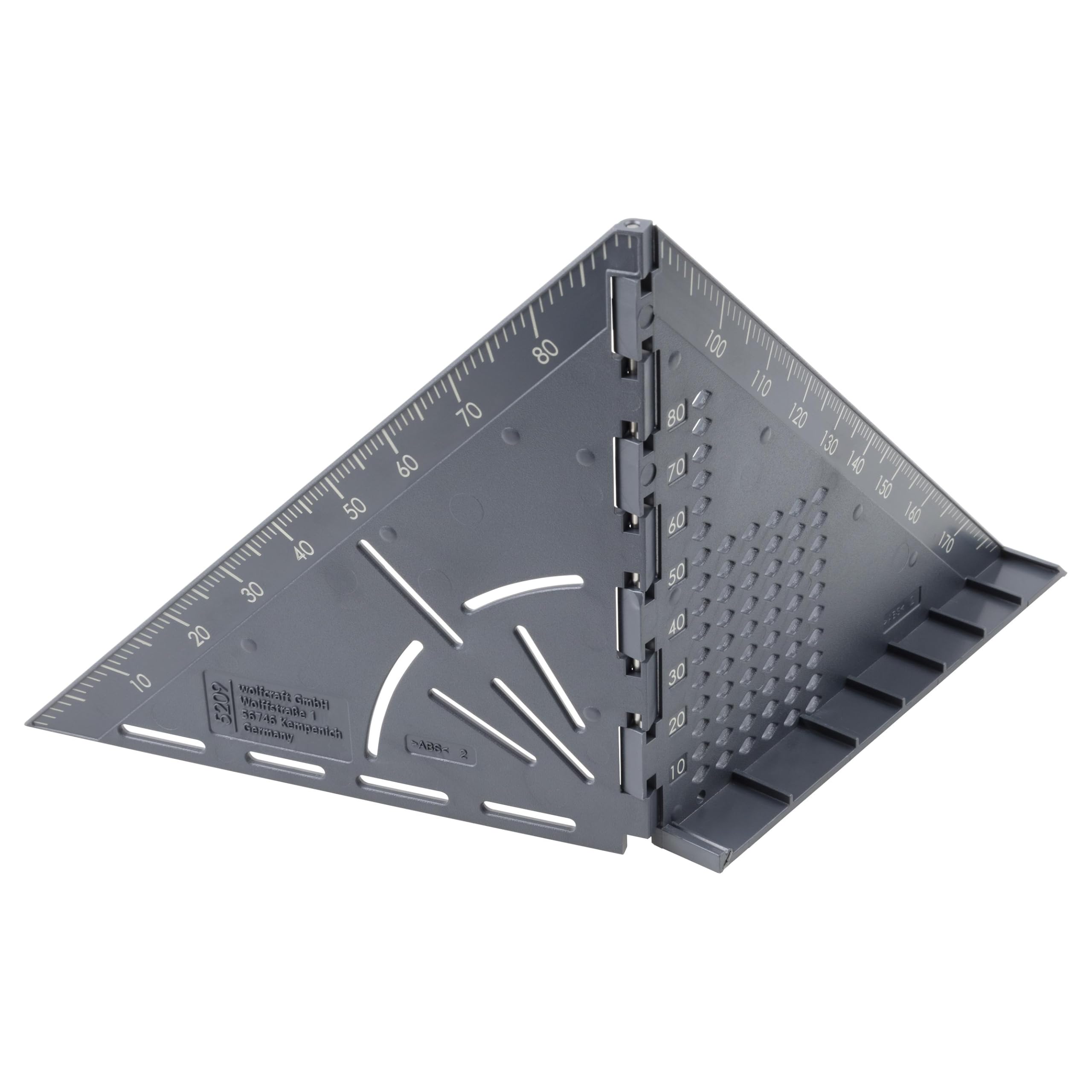 wolfcraft VARIO 3D Measuring and Marking Angle I 5209000 I Foldable project helper for measurements on flat surfaces and three-dimensional workpieces