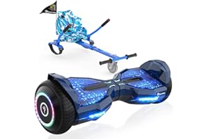 EVERCROSS Hoverboard, 6.5'' Hover Board with Seat Attachment, Self Balancing Scooter with APP, Bluetooth Hoverboards for Kids & Adults