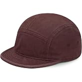 Clakllie Cotton 5 Panel Hats Hip Hop Short Brim Hats for Women Men Soft Golf Dad Hats Low Profile Trucker Cap with Adjustable