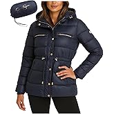 Jessica Simpson Womens Puffer Jacket - Full Zip Quilted Packable Insulated Winter Jackets for Women - Warm Womens Winter Coat