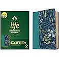 NLT Life Application Study Bible, Third Edition, Large Print (LeatherLike, Meadow Teal, Red Letter)