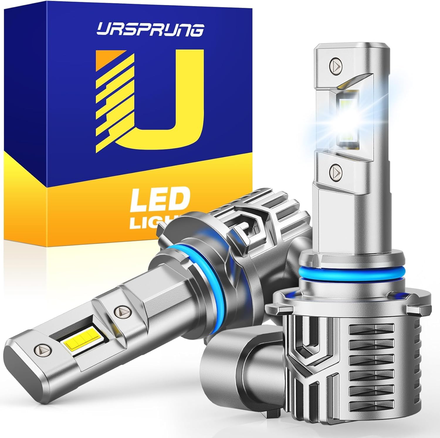 Photo 1 of Ursprung 9005 Light fog Bulbs,30000LM 700% Brightness, 60000Hrs Lifespan hb3/9005 Light Bulbs,6500K Cool White,Plug and Play,Quick Installation,Pack of 2