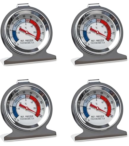 thumbnail image 2 of Freezer Thermometer - Battery-Free Stainless Steel Refrigerator Temperature Gauge 2 of 14